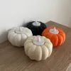 Okrągła Dynia Jesienna Świecznik na Tealight LED